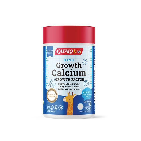 Kids 9-in-1 Growth Calcium + Growth Factor - 90 Chewable Tablets