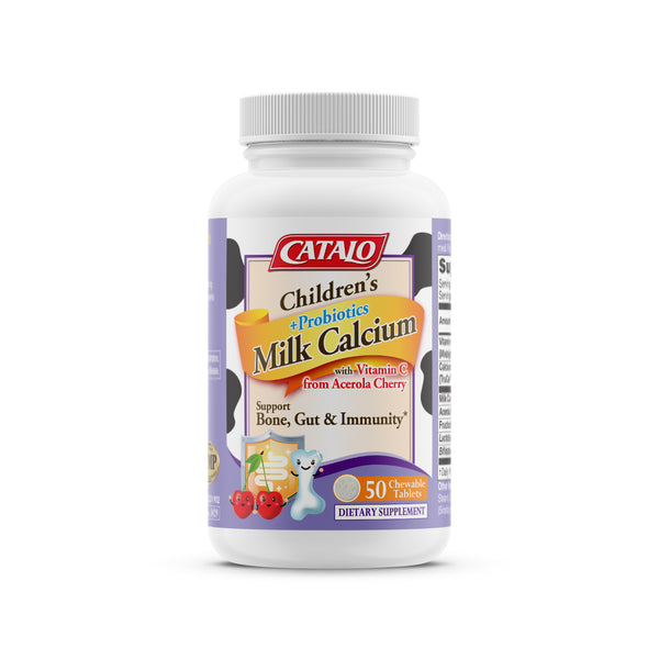 Children's Milk Calcium with Probiotics & Vitamin C - 50 Chewable Tablets