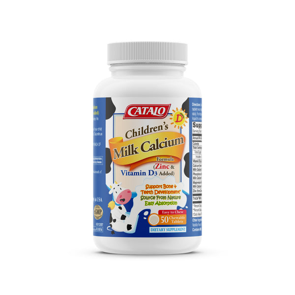 Children's Milk Calcium Formula (Zinc & Vitamin D3 Added) - 50 Chewable Tablets