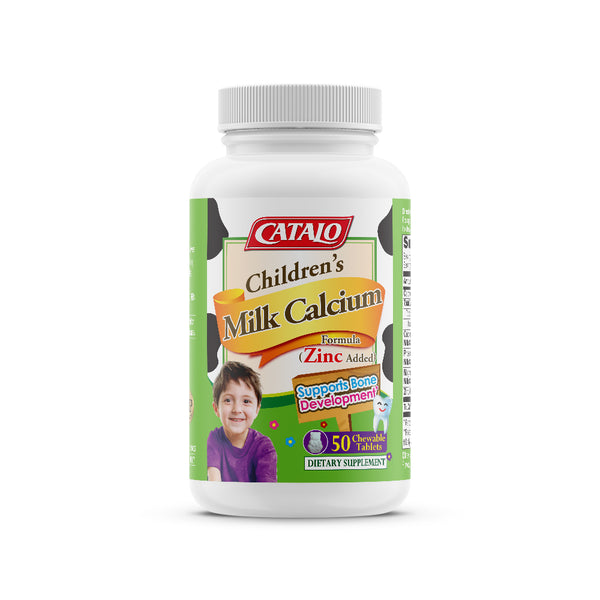 Children's Milk Calcium Formula with Zinc - 50 Chewable Tablets